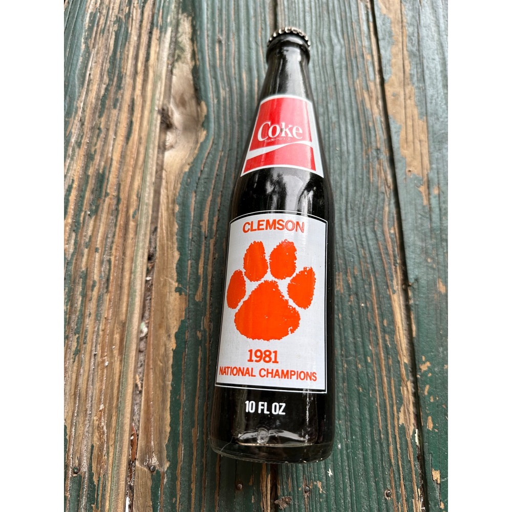 Vintage Clemson Tigers 1981 National Champions Coca-Cola Bottle 10oz Sealed